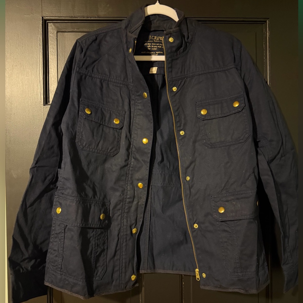 J. Crew Men's Dark Blue Downtown Boyfriend Field Jacket